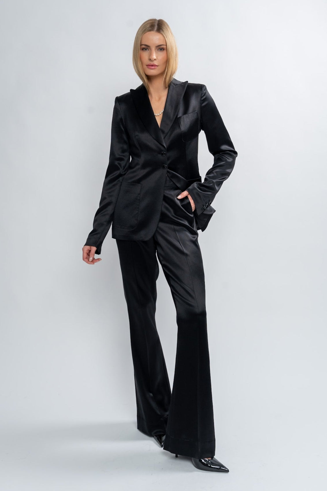 dress suits women Silk Satin Suit 14