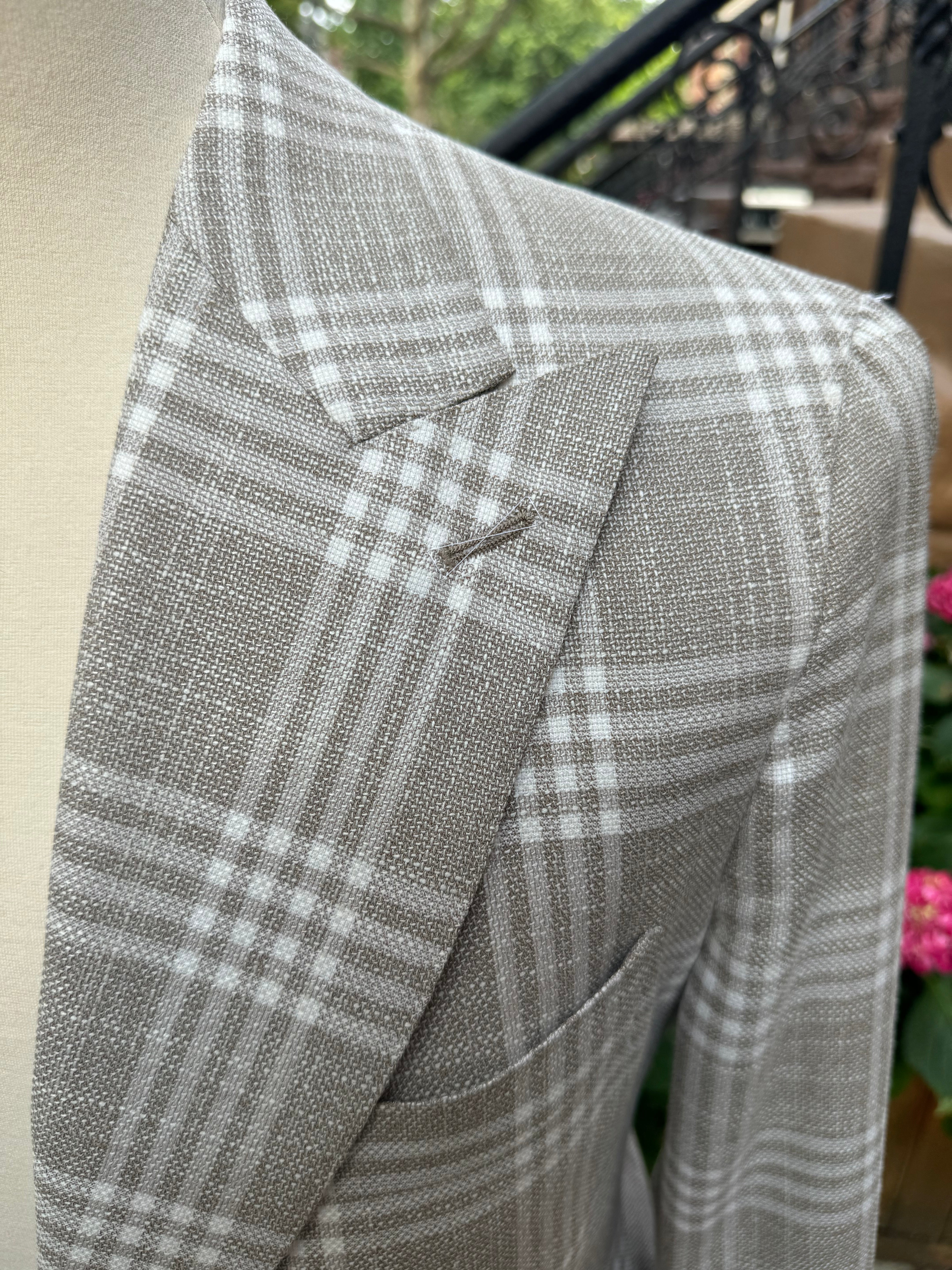 Light Coffee Plaid Jacket