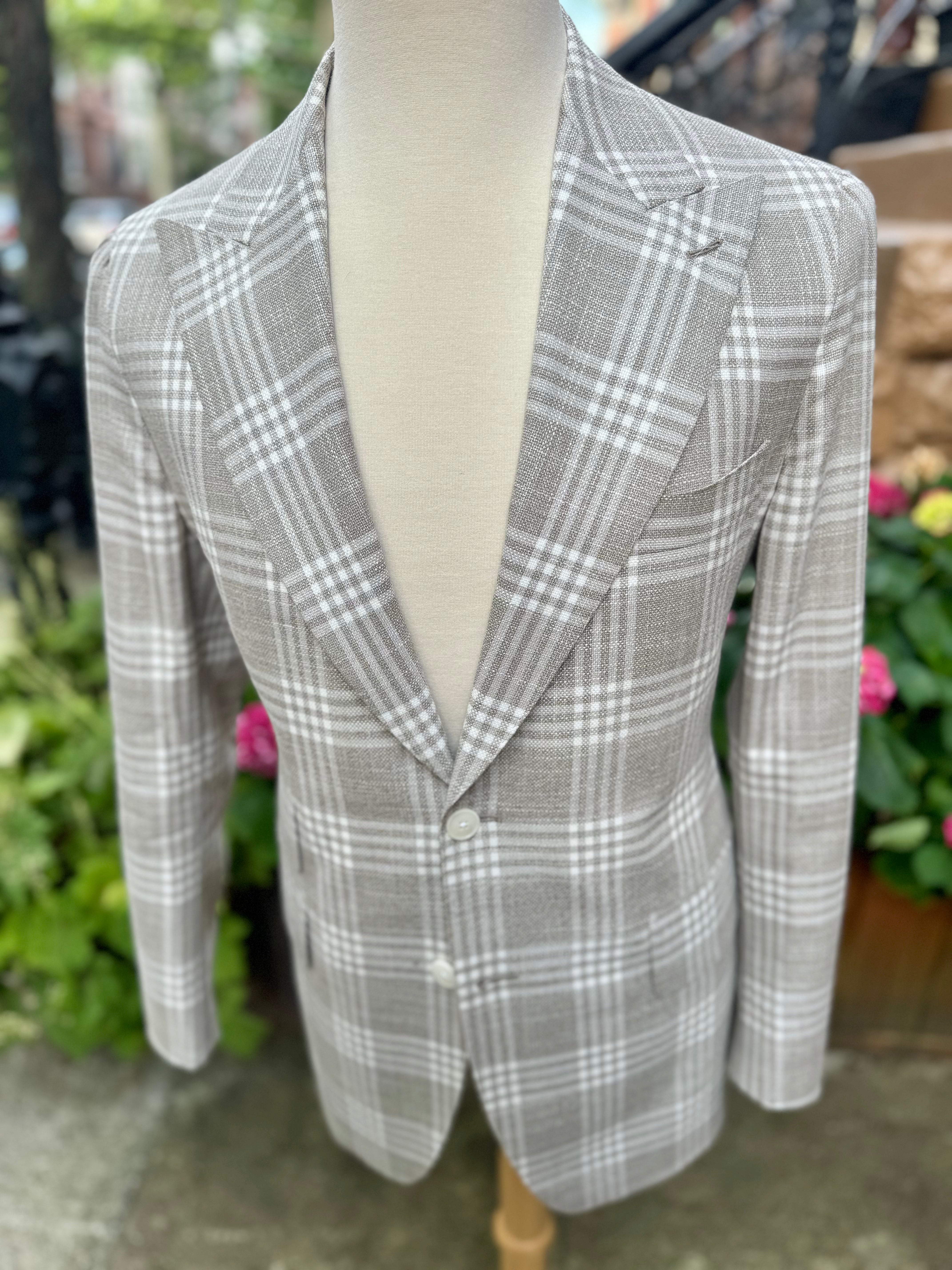 Light Coffee Plaid Jacket