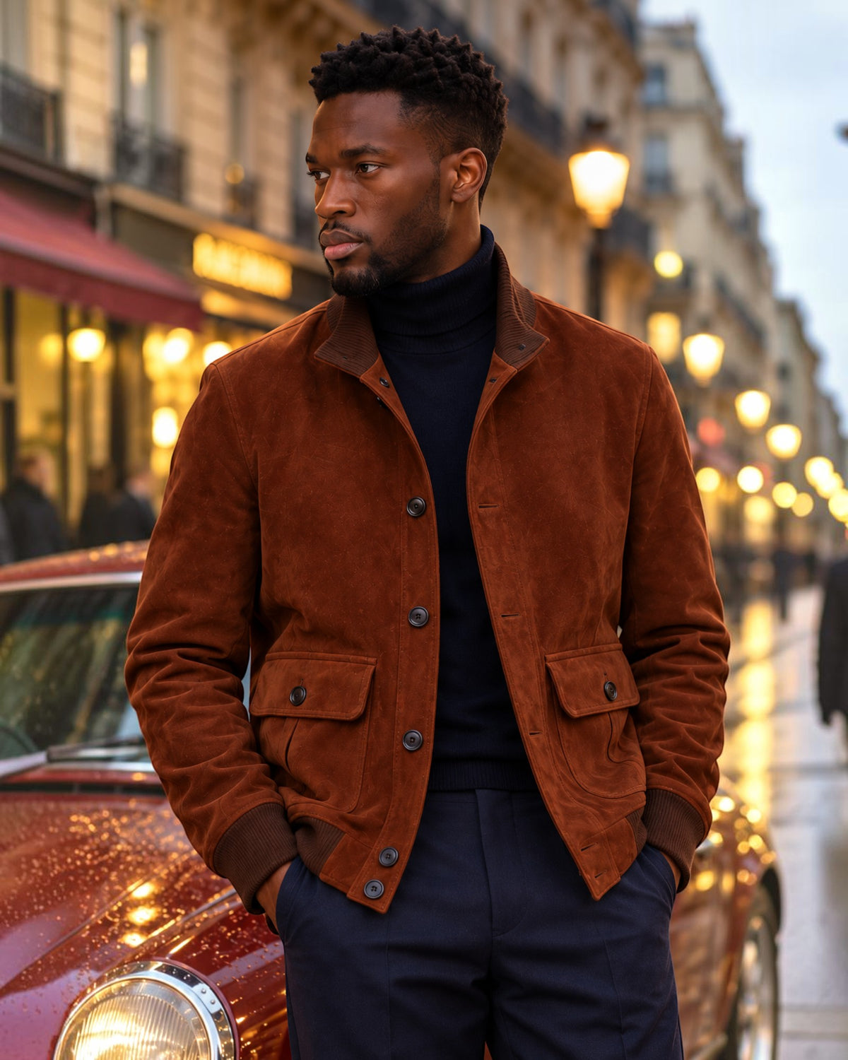 Terry Corbett New York Suede Blouson Jacket