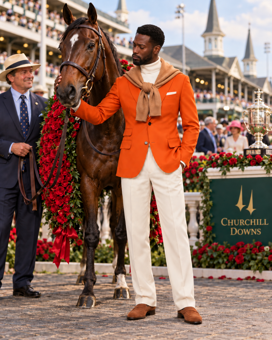 Terry Corbett New York Tailored Single Breasted Orange Blazer