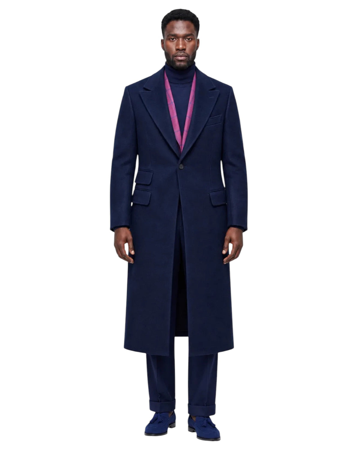 Terry Corbett New York Tailored Navy Wool Overcoat