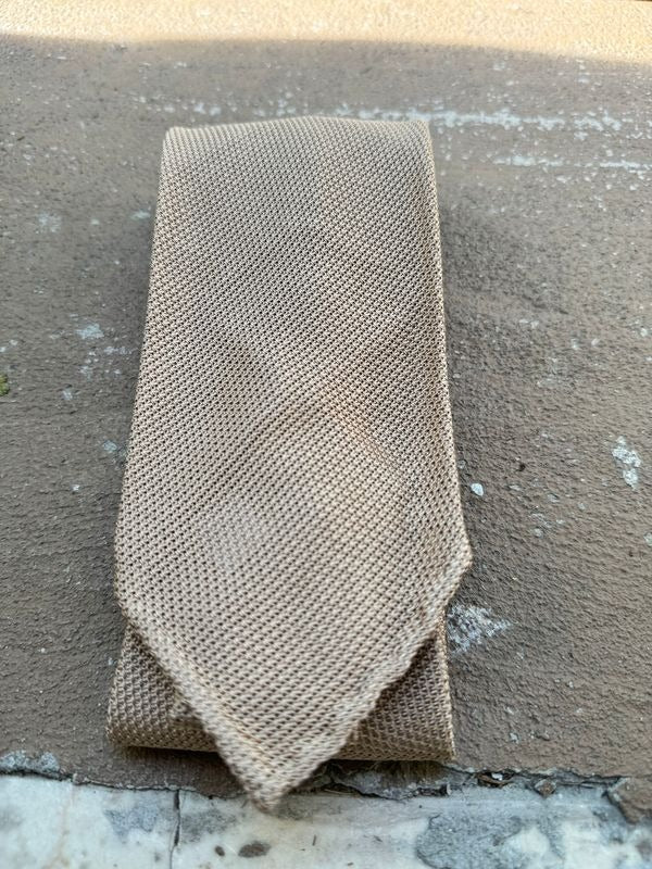 BEIGE GRENADINE TIE