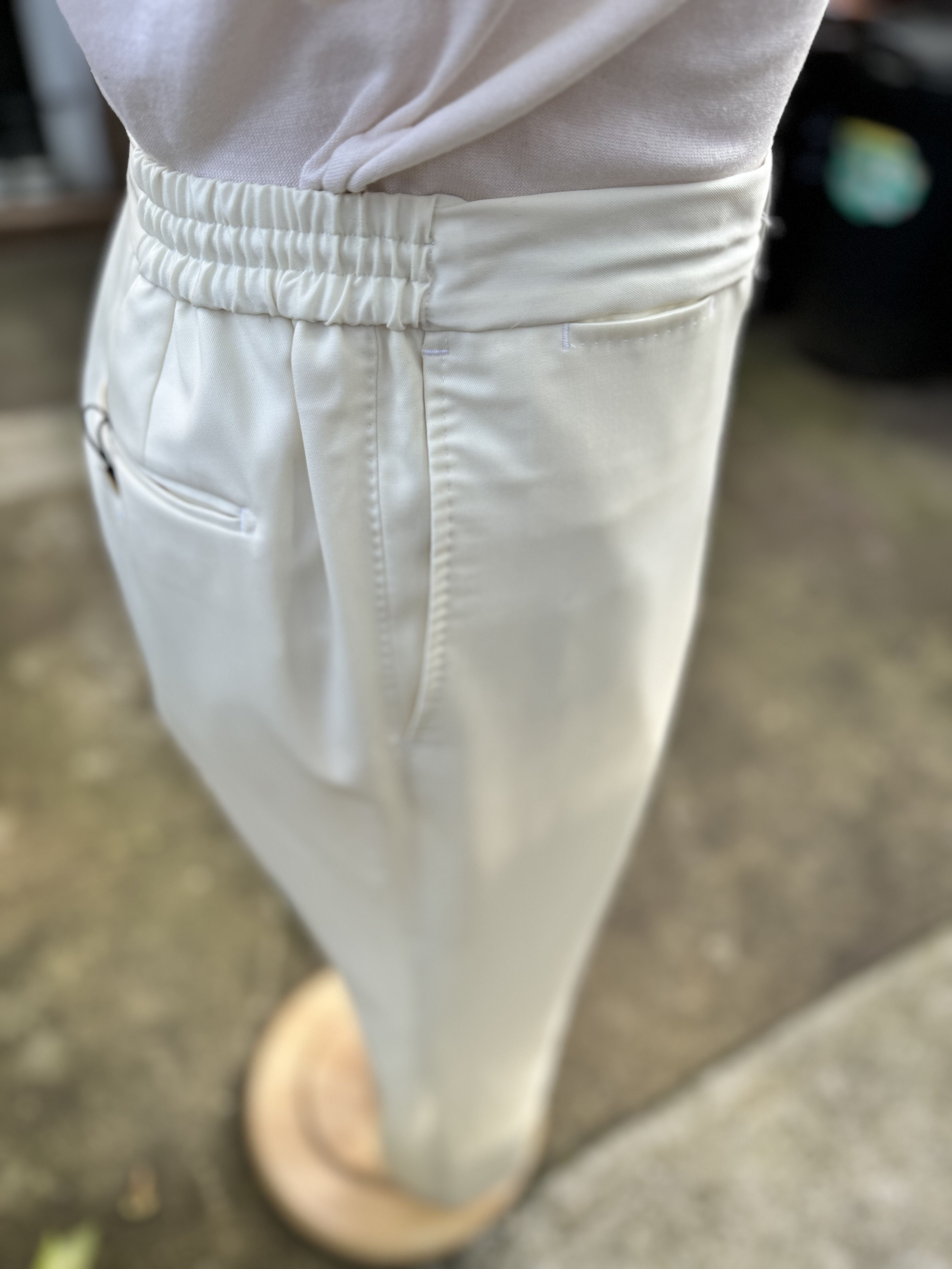 HEAVY CREAM DRAWSTRING PANT
