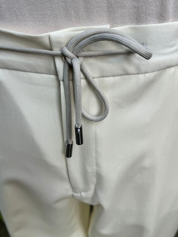 HEAVY CREAM DRAWSTRING PANT