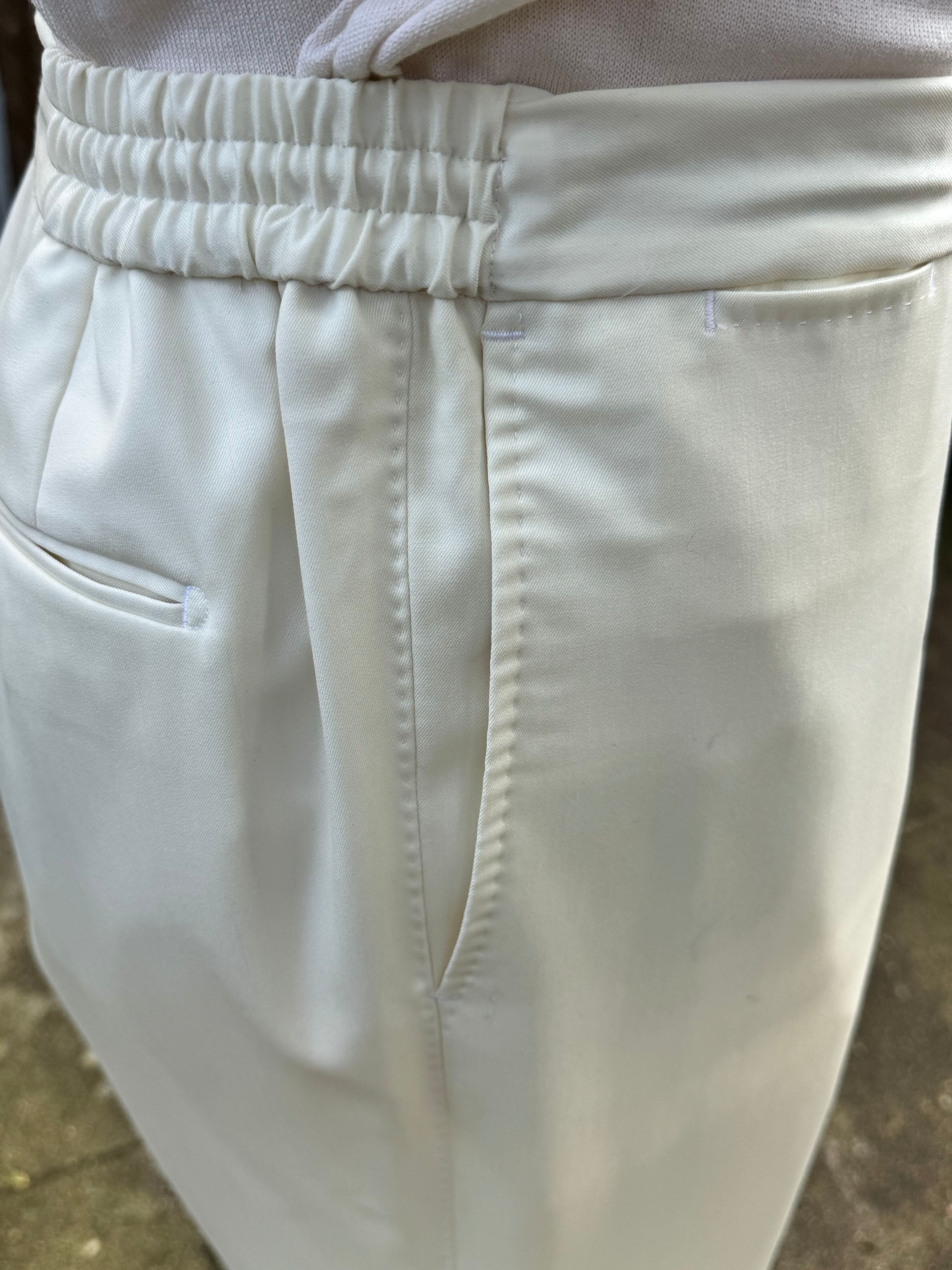 HEAVY CREAM DRAWSTRING PANT