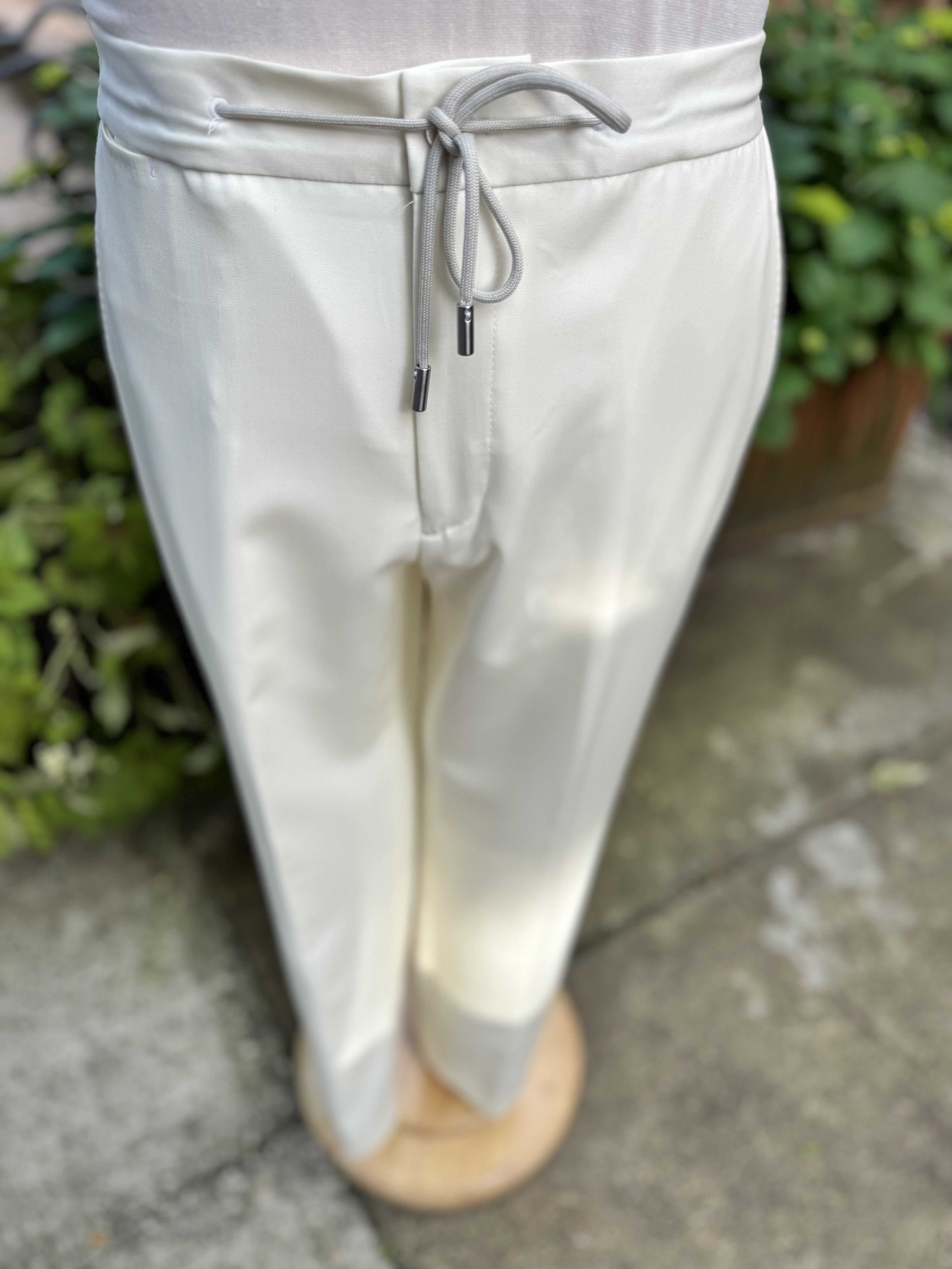 HEAVY CREAM DRAWSTRING PANT