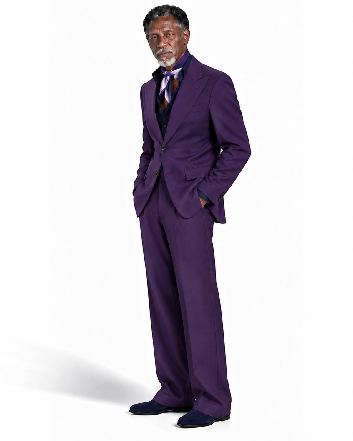 Terry Corbett New York Pomegranate 2 Button Peak Lapel Suit