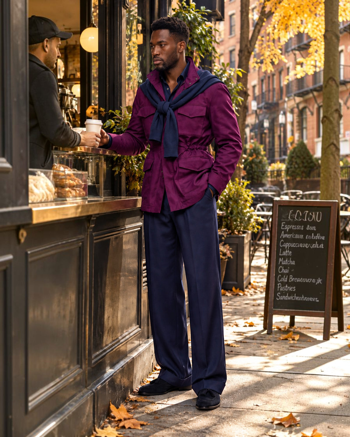 Terry Corbett New York Travel Jacket in Deep Burgundy