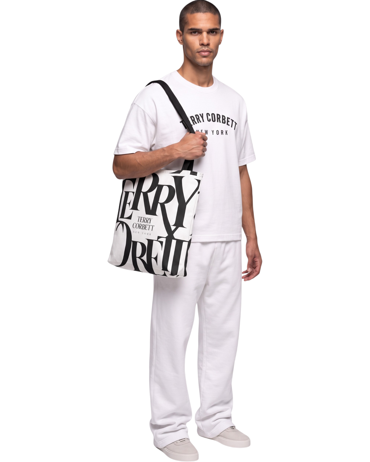 Terry Corbett Signature White Tote Bag