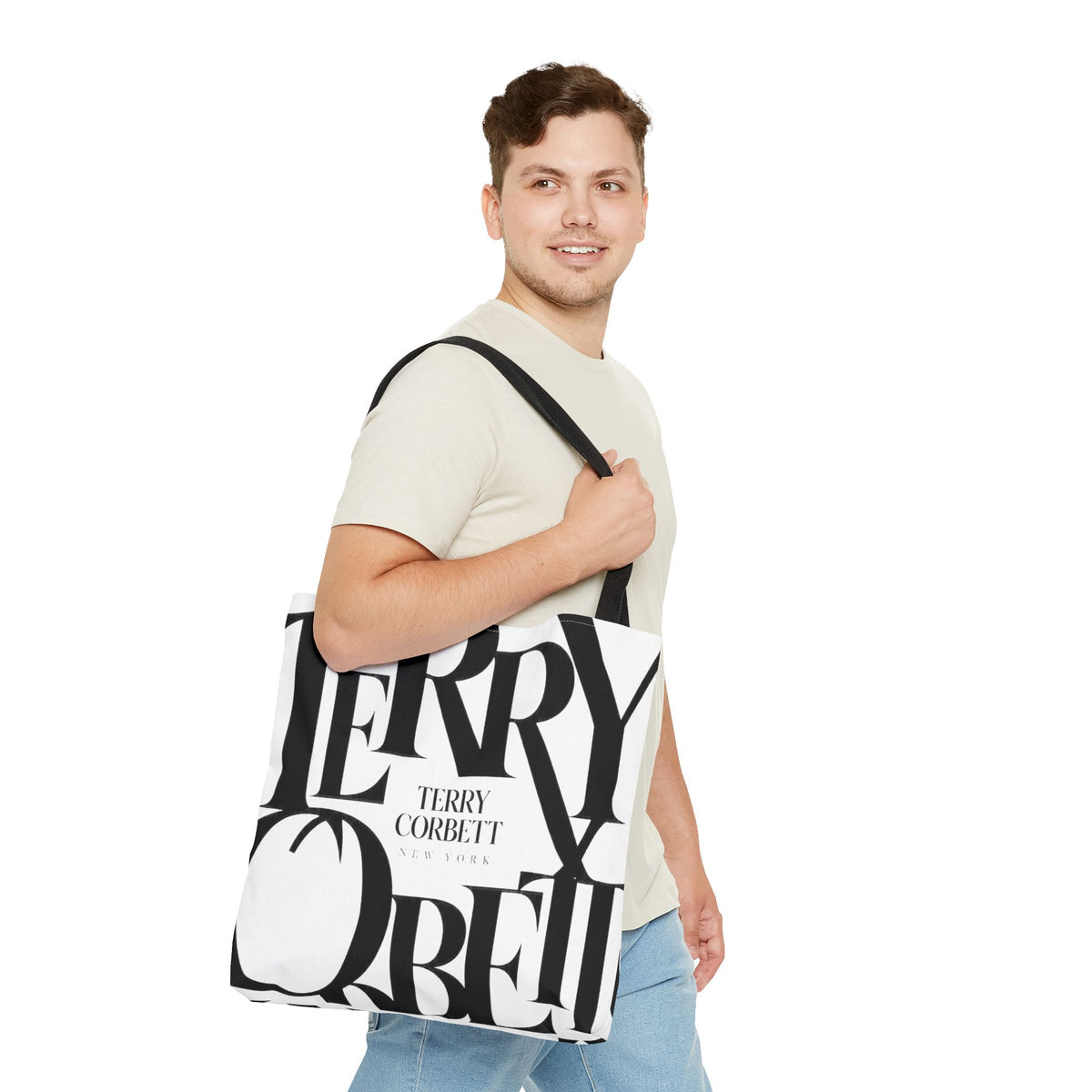 Terry Corbett Signature White Tote Bag