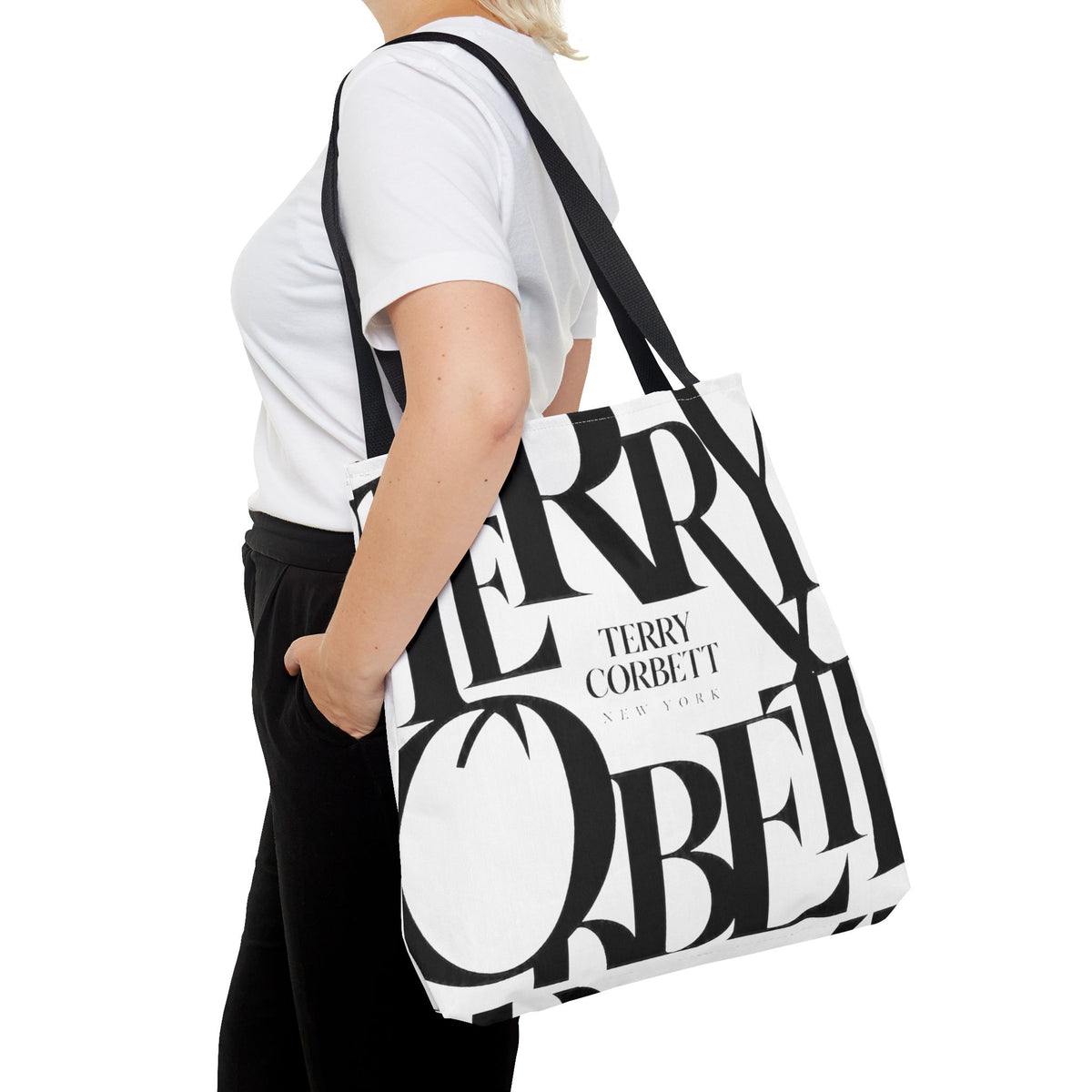 Terry Corbett Signature White Tote Bag