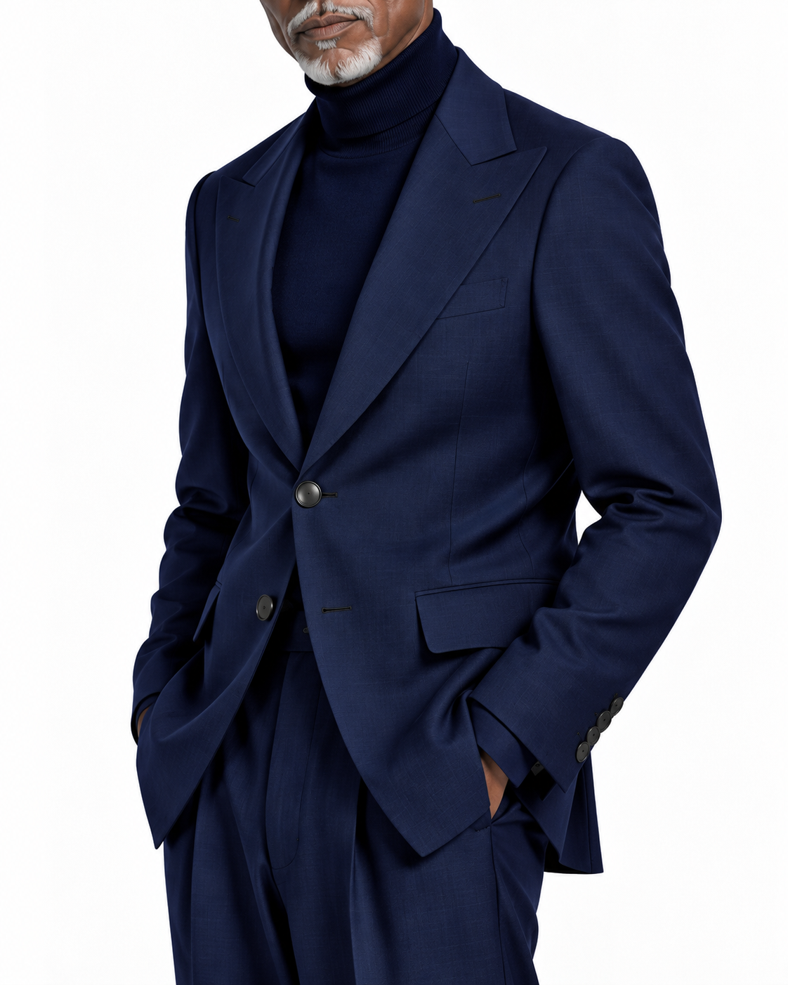 Terry Corbett New York Classic Navy 2 Button Suit
