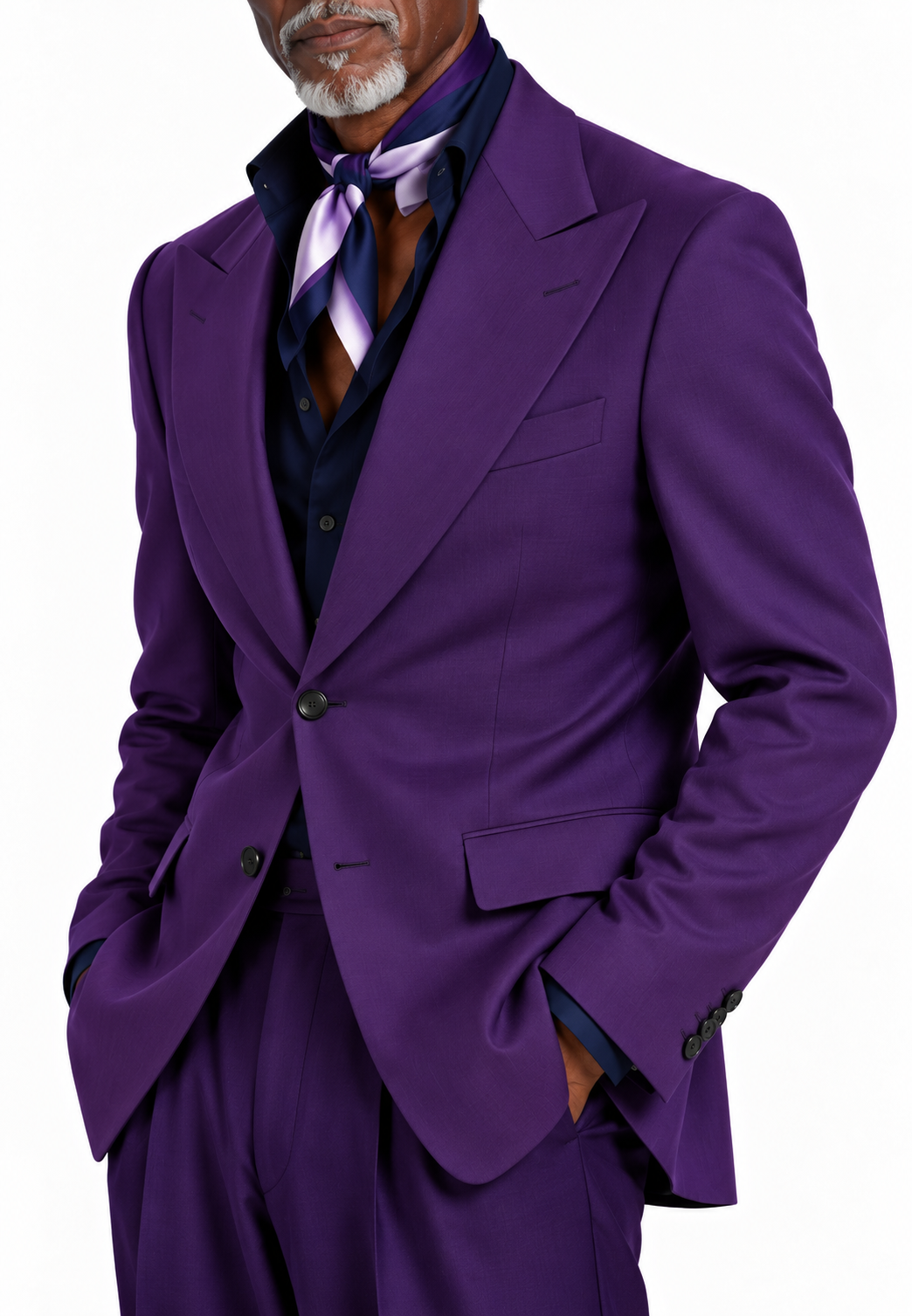 Terry Corbett New York Pomegranate 2 Button Peak Lapel Suit