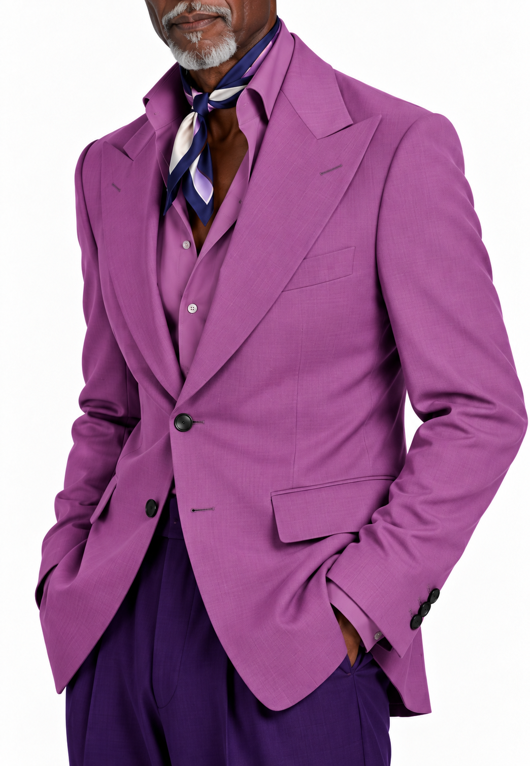 Terry Corbett New York Rose' 2 Button Peak Lapel Jacket