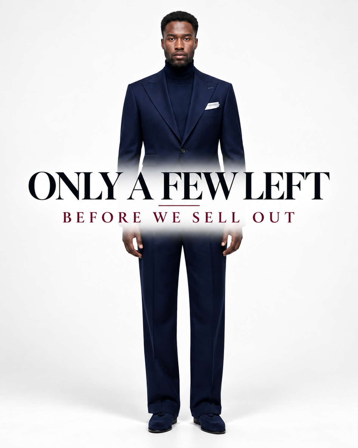 Terry Corbett New York Navy 2 Button Peak lapel Suit