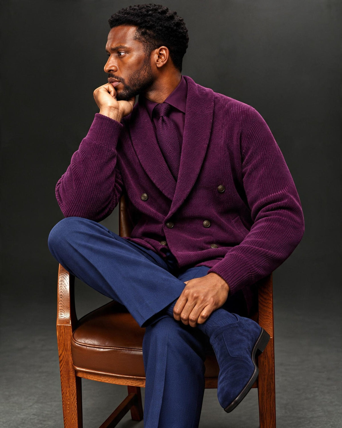Terry Corbett New York Double Breasted Sweater