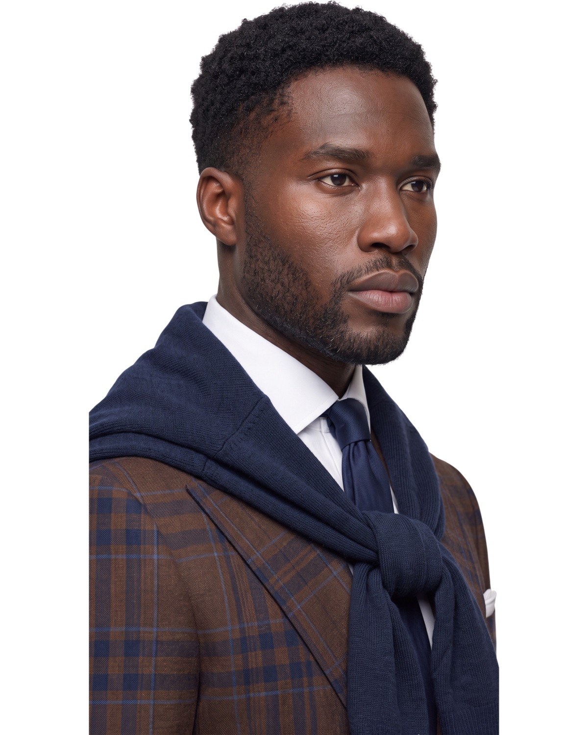 Terry Corbett New York Tailored Plaid Wool Blazer Jacket
