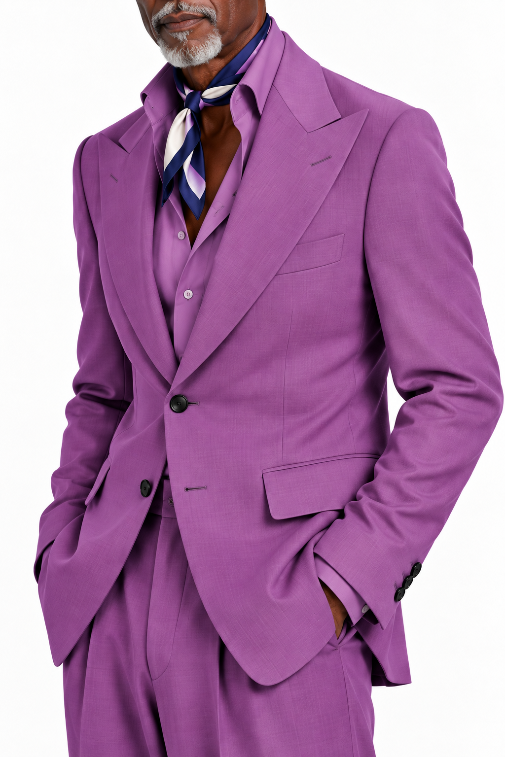 Terry Corbett New York Rose 2 Button Peak Lapel Suit