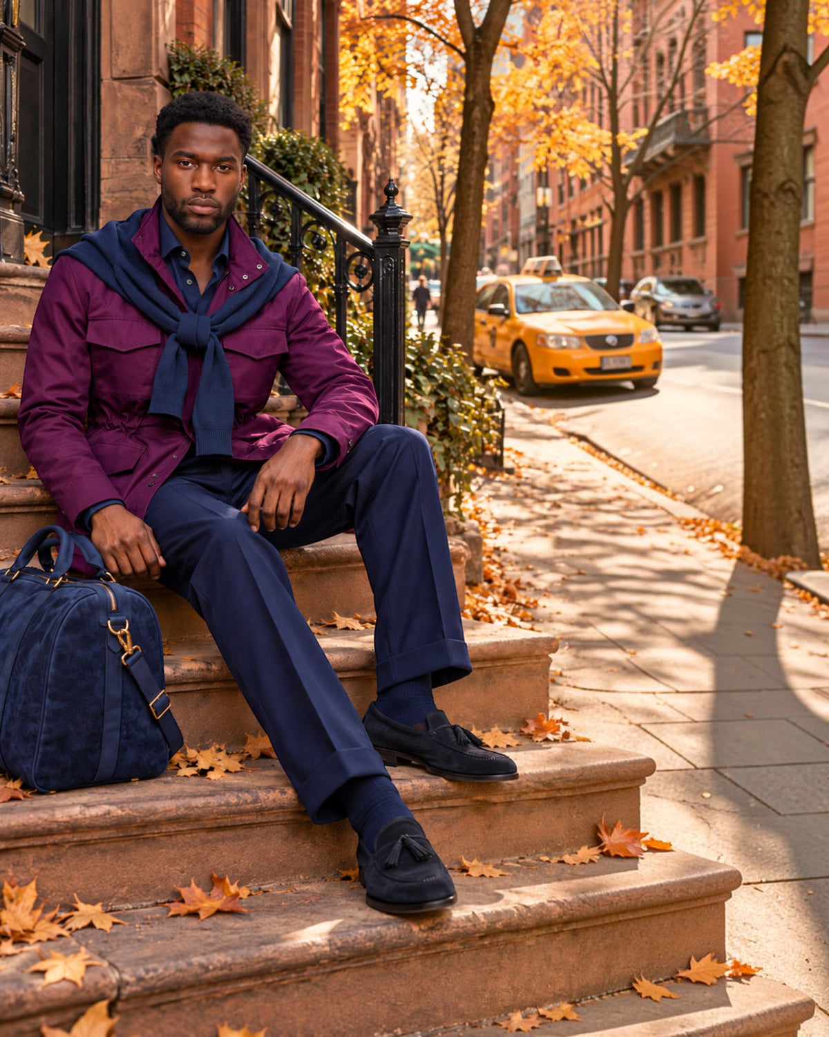 Terry Corbett New York Travel Jacket in Deep Burgundy